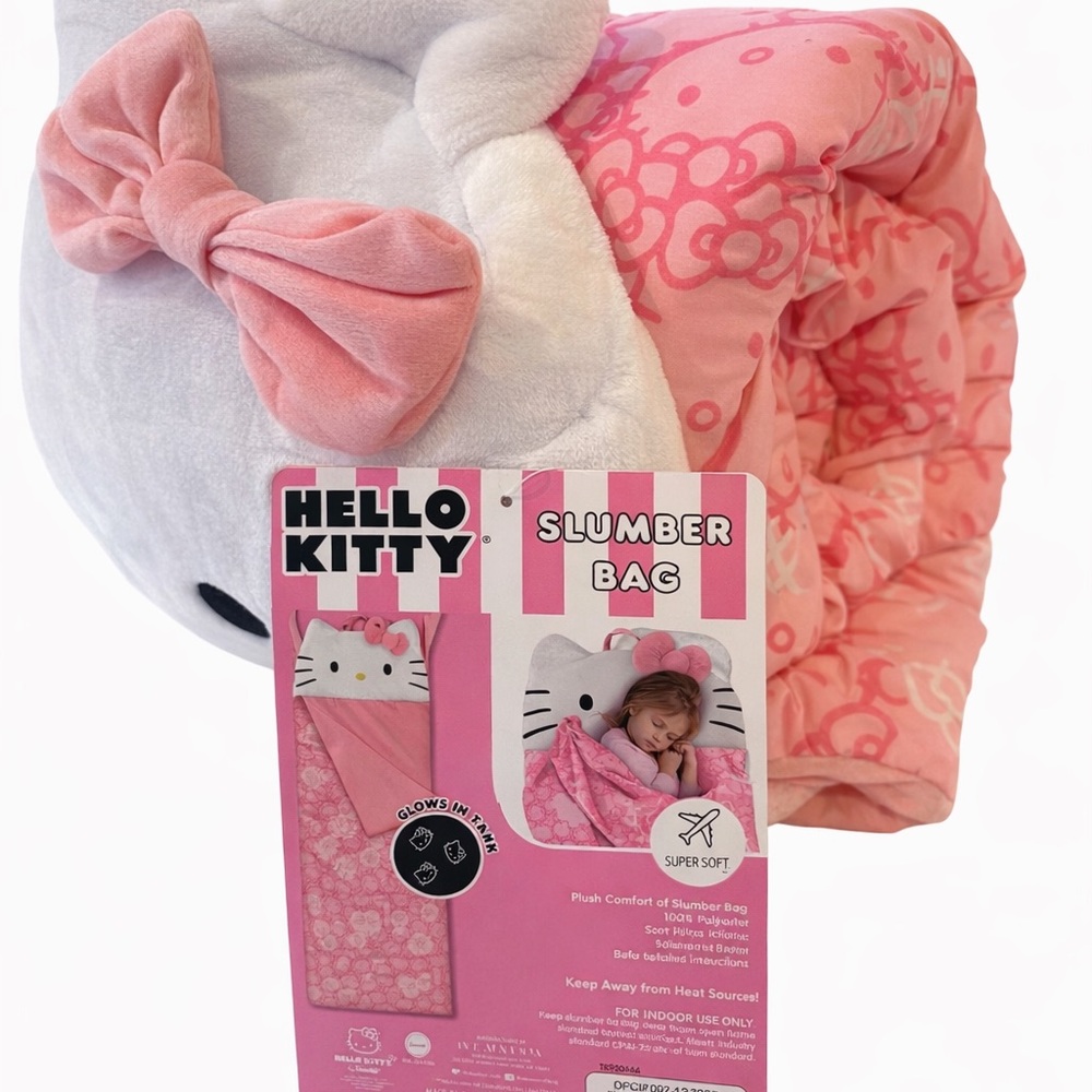 Hello Kitty White Plush Pillow with Pink Bow - Picture 6 of 6